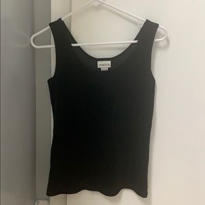 Chico’s black velvet tank top blouse